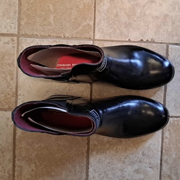 London Fog Women’s Shiney Piccadilly Rubber Rain Boots size 10 - Picture 3 of 6